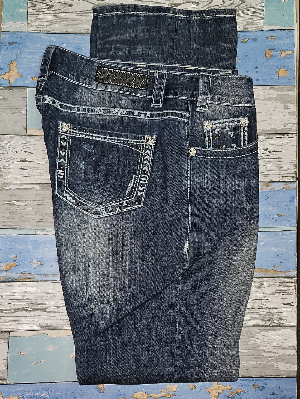 Rock & Roll- Boyfriend- Womans size 30x34 Denim Jeans